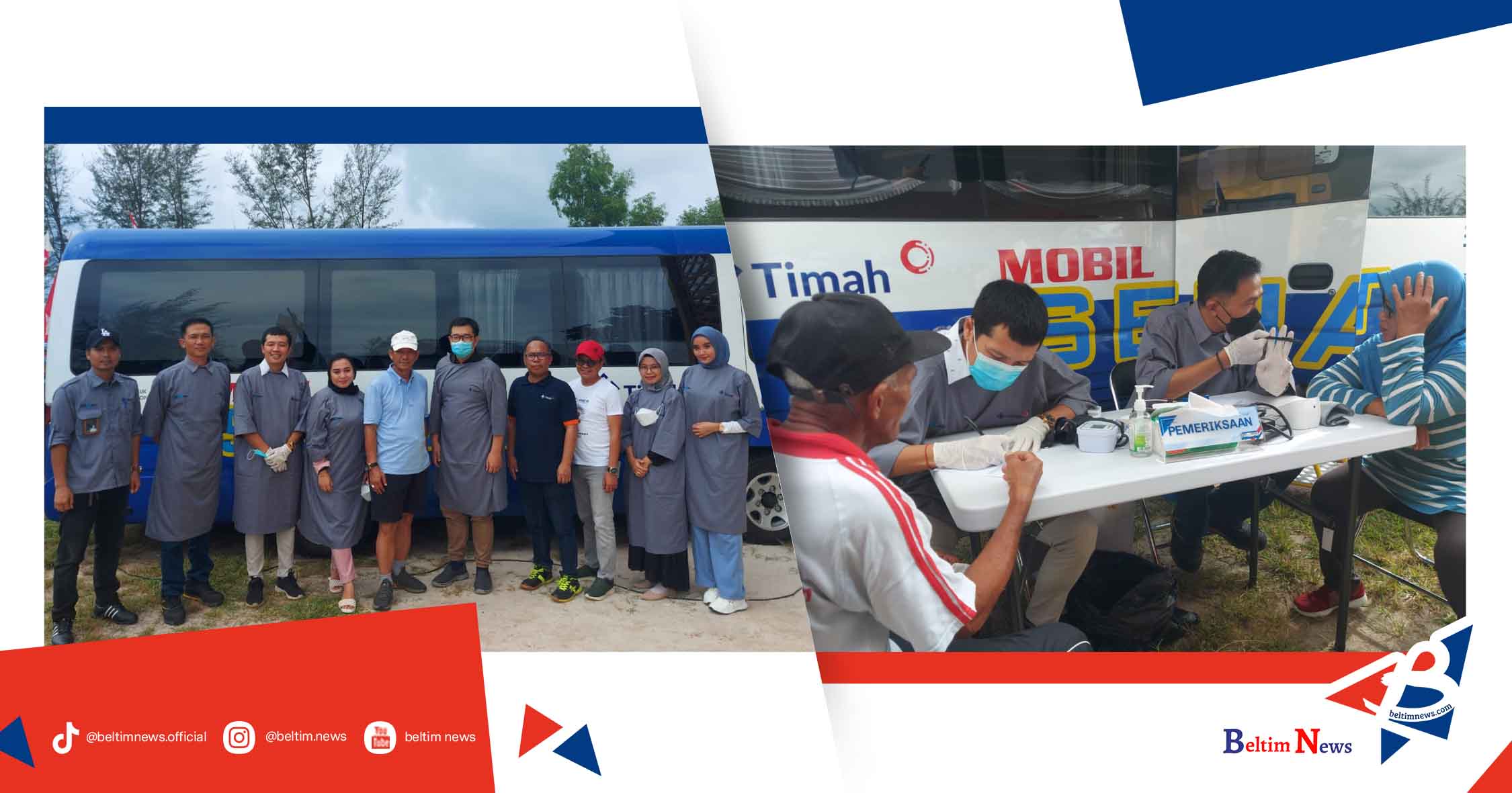 Layanan Kesehatan Gratis Mobil Sehat PT Timah Tbk Ikut Meriahkan HUT ke 67 Desa Baru (2)