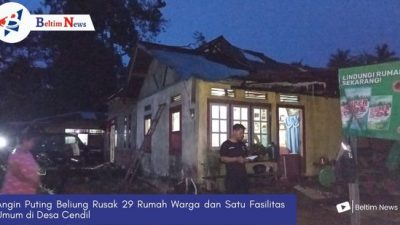 Angin Puting Beliung Rusak 29 Rumah Warga dan Satu Fasilitas Umum di Desa Cendil