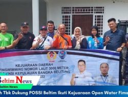 PT Timah Tbk Dukung POSSI Belitung Timur Ikuti Kejuaraan Daerah Open Water Fimswimming Tahun 2022
